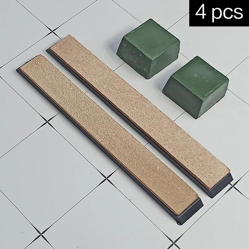 Leather Article Polishing Fixed angle sharpener Tool Leather Set Honing Strop Cutter Cowhide Polish Belt Grinding Sharpening Wax