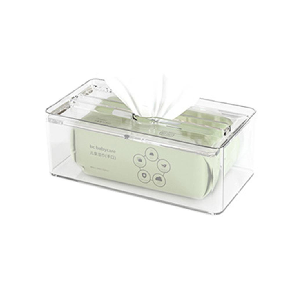 

Multi-Functional Transparent Tissue Box Waterproof Napkin Storage Case Tissue Dispenser Countertop чистый