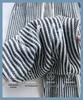 High-Quality Women's Retro Striped Wool Pants - Autumn/Winter Casual High-Waisted Slimming Straight-Leg with Wide-Leg Drape