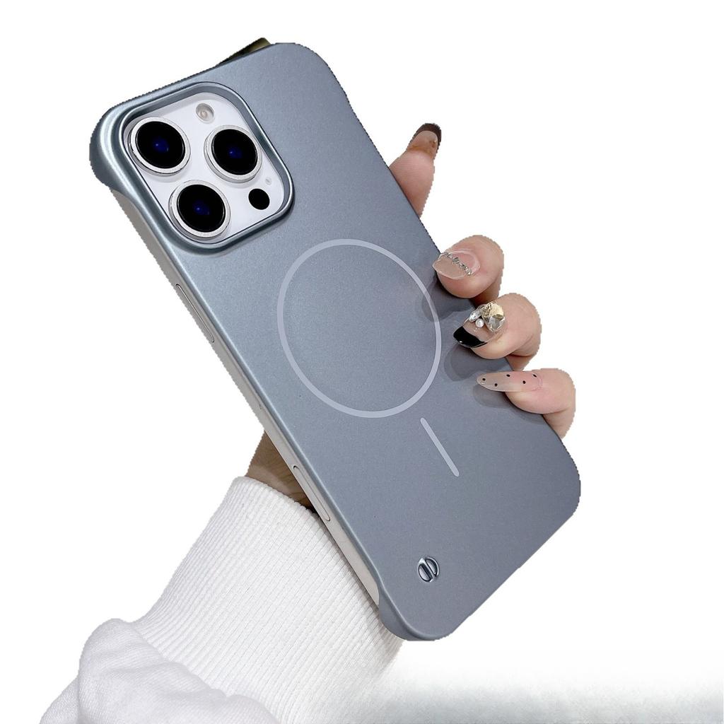 IPhone16 Borderless Thin-ring Magnetic Phone Case, Suitable for Apple 15 Matte Skin-friendly Ultra-thin PC Protective Case 13