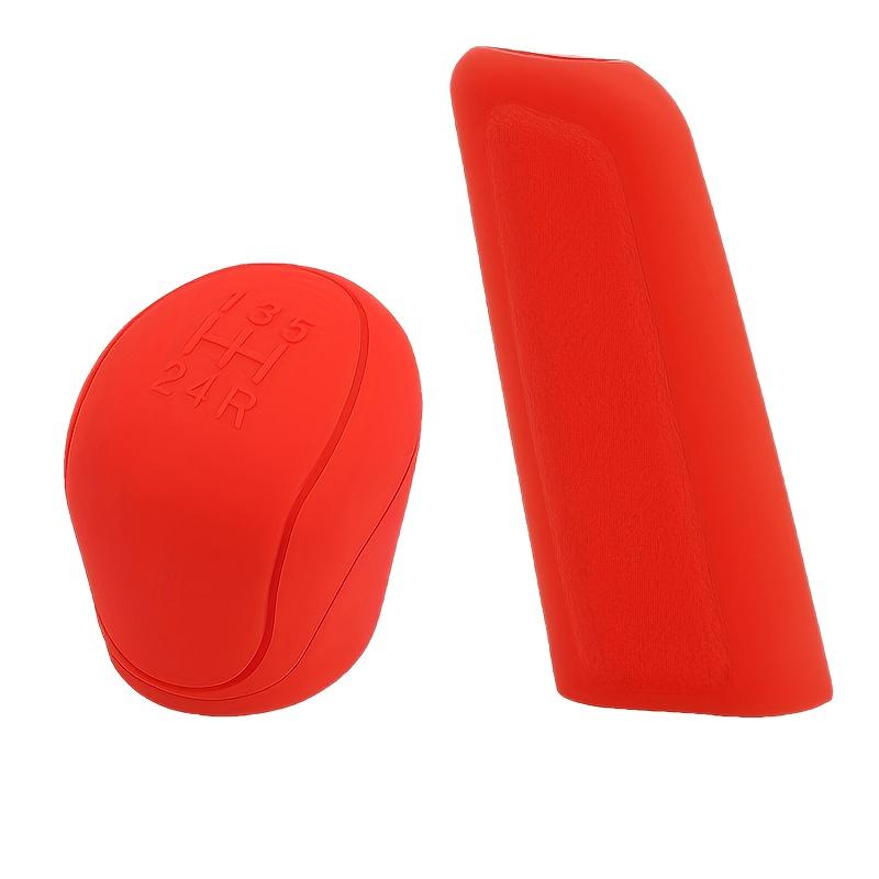 2Pcs/set Anti-Slip Silicone Gear Shift Cover for Manual 6-Speed Cars Durable Interior Accessory