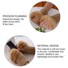 1 Pair Women Gloves Solid Color Fuzzy Plush Warm Winter Mittens for Daily Wear