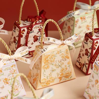24Pcs Sugar Box Wedding Candy Box New Candy Bag High Sense European Wedding Engagement Candy Gift Box Empty Box