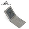 New Anti-Theft Genuine Leather Retro Men's Slim Wallet and Money Clip