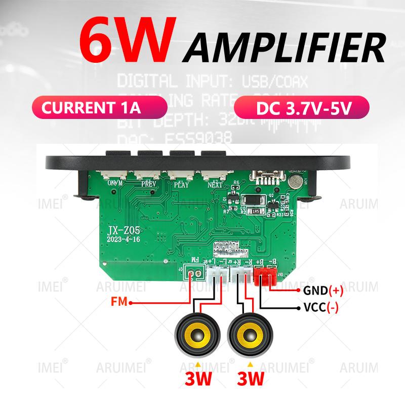 2x3W Bluetooth 5.0 Amplifier Kit with Black Case Remote DC 8-24V for Car Home FiiO Ampero II Powerful Audio Subwoofer AmpGood Product