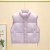 New down cotton vest women's autumn and winter short vest cotton jacket vest cotton jacket commuting versatile vest