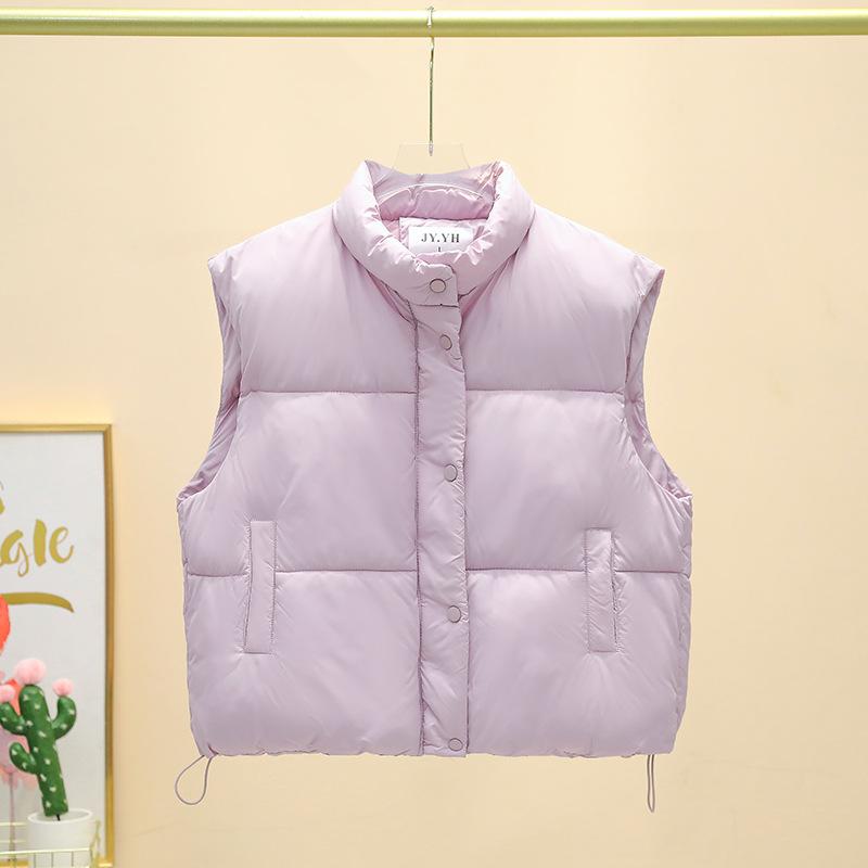 New down cotton vest women's autumn and winter short vest cotton jacket vest cotton jacket commuting versatile vest
