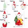 Crafts Ceramic Christmas Night Light Cute Creative Atmosphere Light Handmade Artificial Christmas Snowman Statue Gift