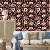 Wallpaper Beautiful Flowers Rust and Orange for the Living Room and Bedroom 50x1000