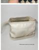 Double-Layer Cloud Makeup Bag for Women: Large-Capacity, Portable Travel PU Toiletry & Cosmetics Organizer