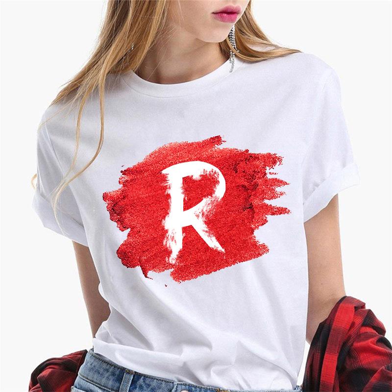 Women T Shirt Harajuku Summer 26 Alphabet K Print Woman Tee Tops Casual 90S Tshirt Femme Fashion Female T-Shirt