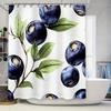Luxuriöser Blaubeer-Duschvorhang 3D-Druck Wasserdicht Badezimmerdekor in Badezimmern Küchen auf .com.