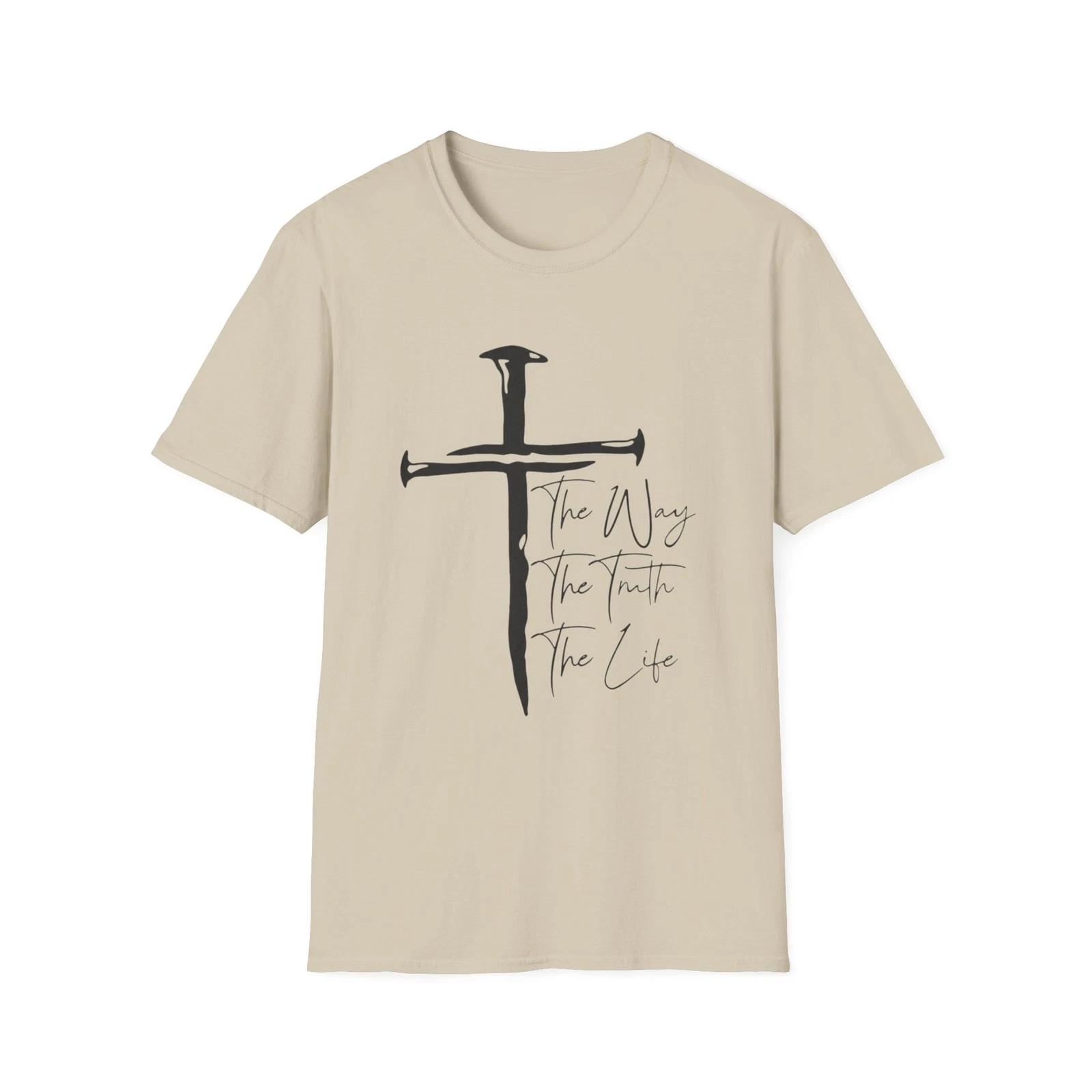 The Way The Truth The Life T-Shirt | Christian Cross Faith Tee M