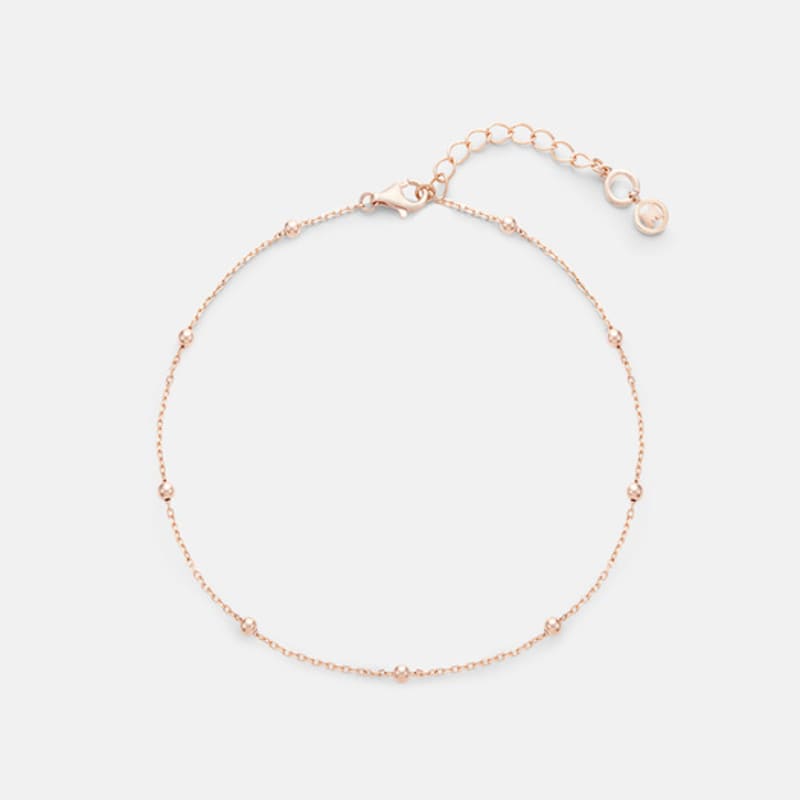 METROCITY JEWELRY Corte Sterling Silver Rose Anklet A231SA4303RPQ