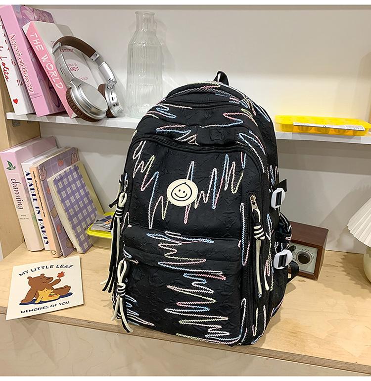 School Bag New High Value Ins Japanese Backpack Cute Casual Simple Large Capacity School Bag Versatile Commuter Make-up Bag