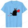 Black Cat with Knift Tee Shirt, Love Couples T Shirts, Couple Shirts, Best Couple Shirts, Lovers Shirt, Black Cat Hearts Outfits