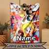 Custom Name Personalized Sailor Moon Print Blanket, Home Decor, Bedroom, Sofa, Camping, Couch, Gifts for Birthday Christmas