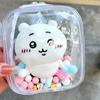 Ita Bag Plush Fits and 20cm Perfect for Oshikatsu Plush Fully Transparent PVC Case with Waterproof and Dustproof Zipper Includes Ball and Keychain