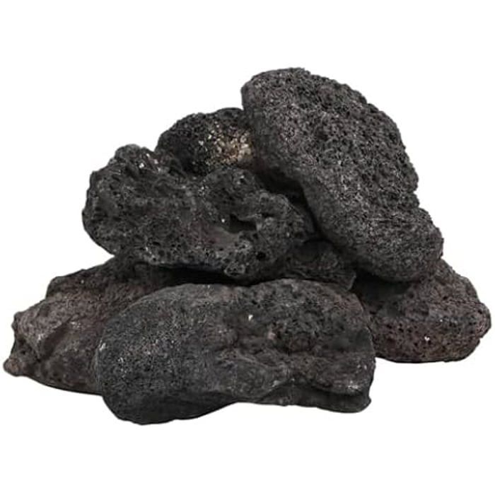Roches volcaniques - vidaXL - 25 kg - Noir - 10-30 cm - Décoration aquarium