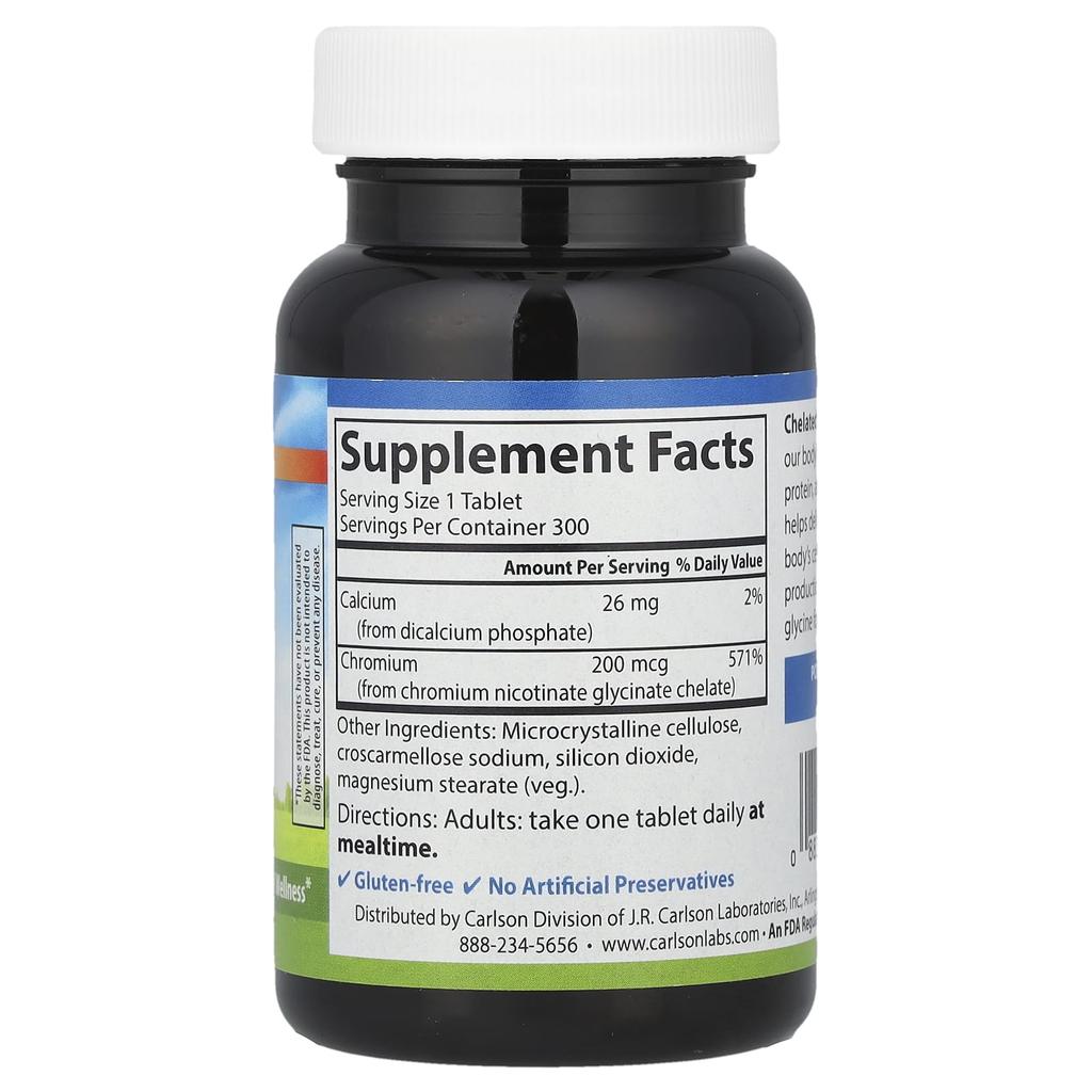 Chelated Chromium, 200 Mcg, 300 Tablets