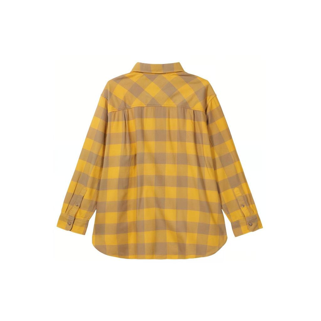 Uniqlo Plaid Single-Breasted Point Collar Long Sleeve Shirt Women Shirts 461422-46