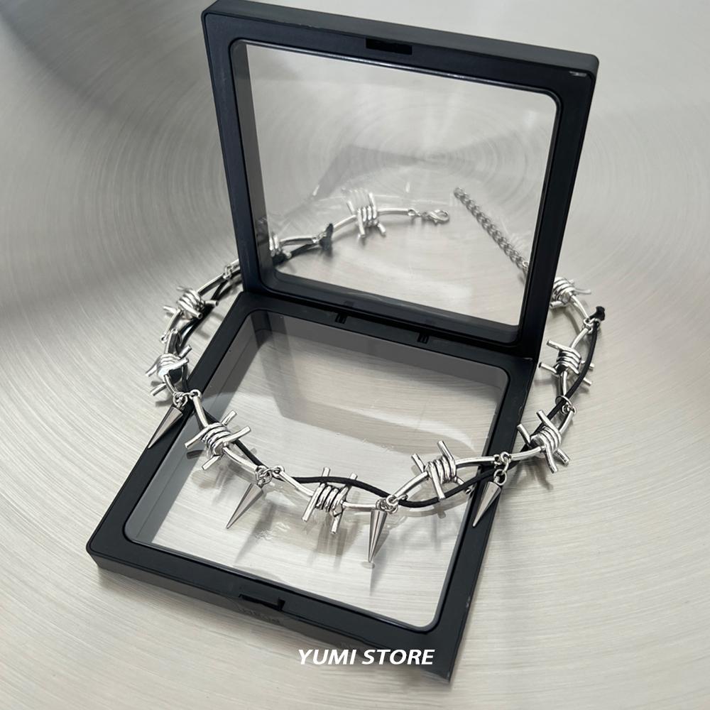 Punk Thorn Rivet Necklace For Man Woman Retro Hip Hop Clavicle Chain Female Y2K Jewelry Hot Girl Choker Accessories Wholesale