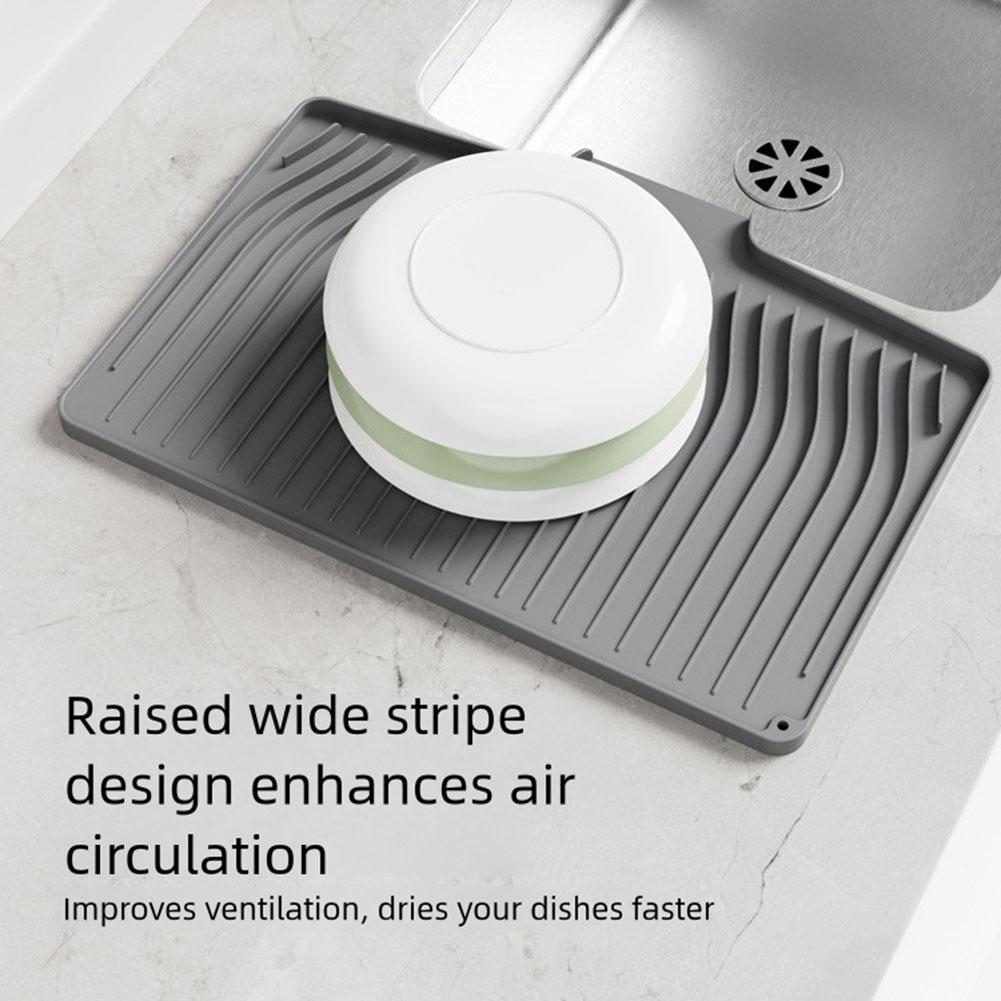 1PC Silicone Drain Pads Drying Mat Pots Dish Drain Mats For Kitchen Tableware Non-slip Mats Anti-scald Coaster Kitchen Tools