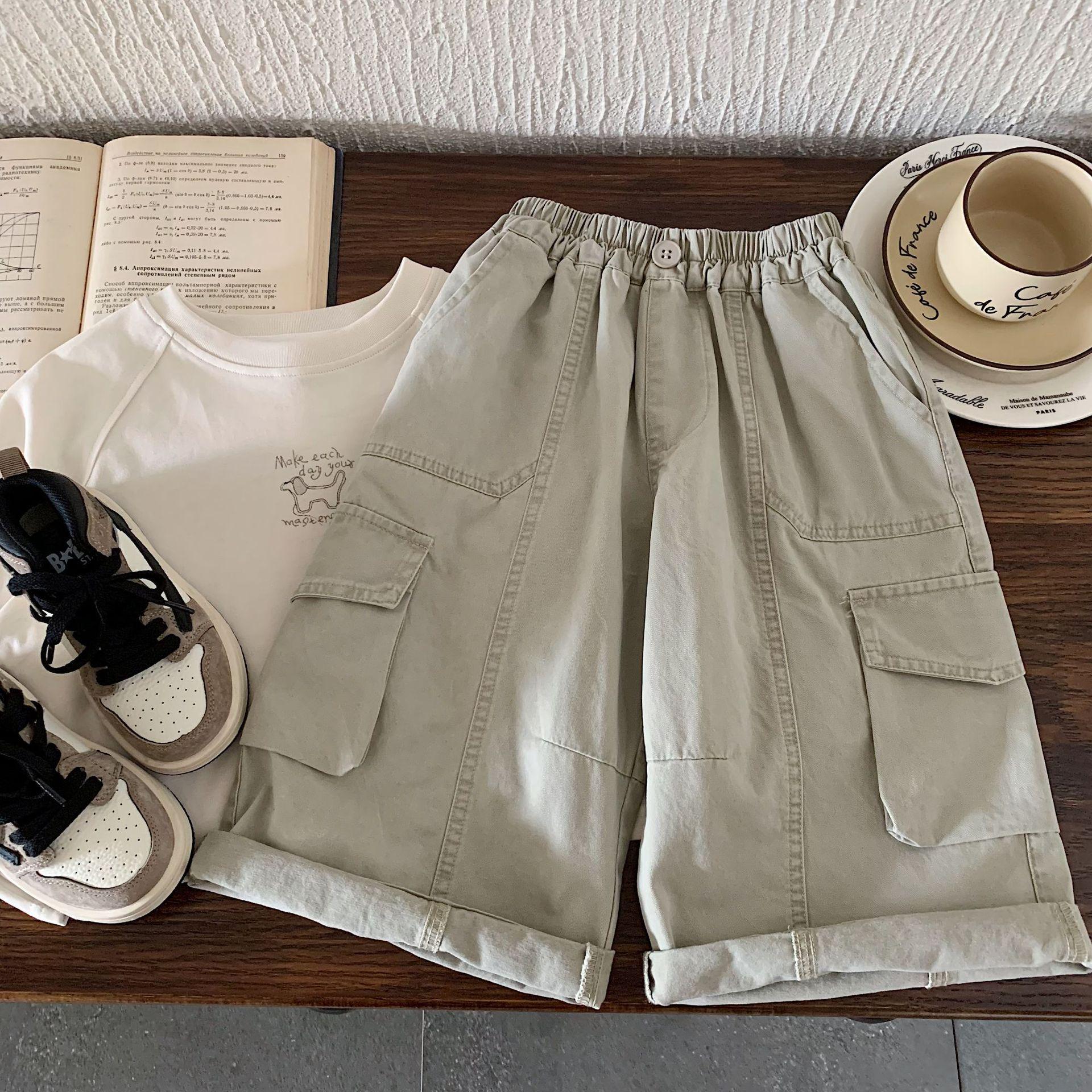 

Брюки для мальчиков в корейском стиле, свободные, повседневные, прямого кроя - Коллекция Осень 2025 110 cm