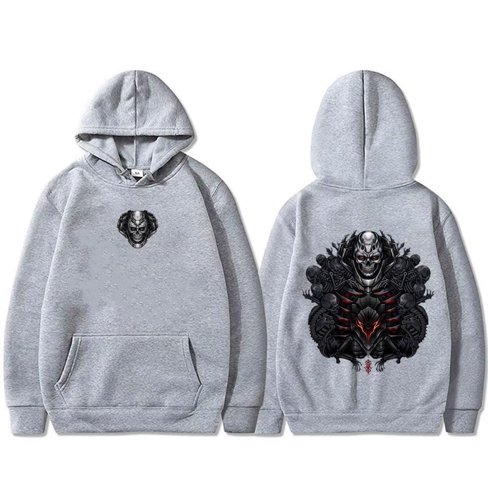 Anime Berserk Skull Knight Hoodie Vintage Manga Gatsu Griffith Zodd Guts Sweatshirt Men Cartoon Oversized