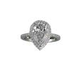 Silver Plated Stainless Steel Ring For Women Water Drop Zircon Wedding Rings Jewelry Accessories Size 5-11