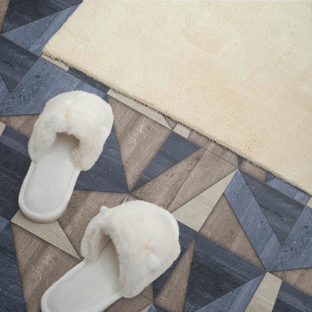 Zestaw Kafelków Pcv Z Dekorem Do Kuchni Lub Łazienki Abstrakcyjny Wzór Geometryczny 10X40X20 Cm