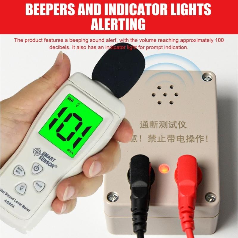 Plastic 20mA Circuit Tester Tool With Audible Alarm And Visual Indicators For Electrical Diagnostics Quick Fault Finding