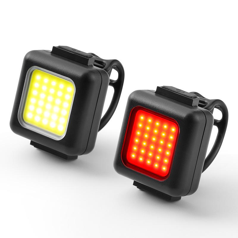 Bicycle Light Set: Headlight & Taillight for Road and Mountain Bikes - Night Riding Safety Gear