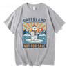 Grönland Nicht zum Verkauf T-Shirt Mode Unisex/Damen Harajuku Grafik T-Shirt Unisex Hohe Qualität Ästhetisch Vintage Baumwollhemden