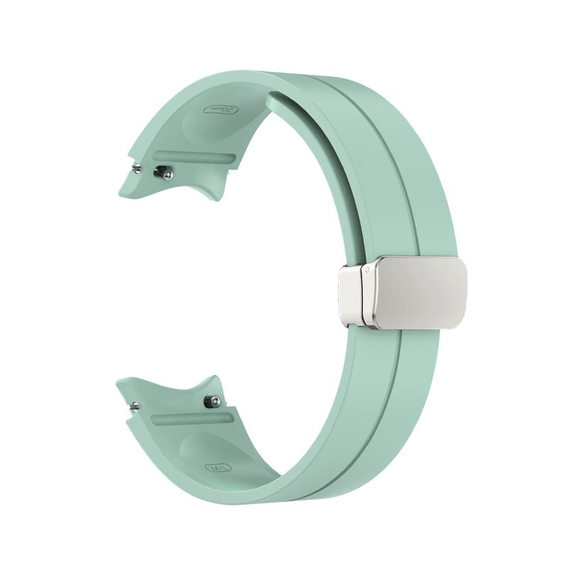 Original Silicone Band for Samsung Watch 4/5 Pro 40mm 44mm 45mm Strap Magnetic Folding Buckle for Galaxy Watch 4 Classic 42 46mm Accessories