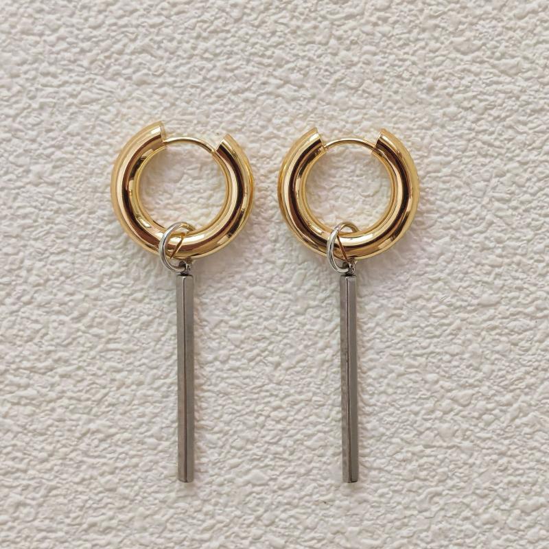 Fashion Heart Star Pendant Asymmetrical Earrings For Women Simple Geometric Circular Ear Buckle Jewelry Accessories Gift
