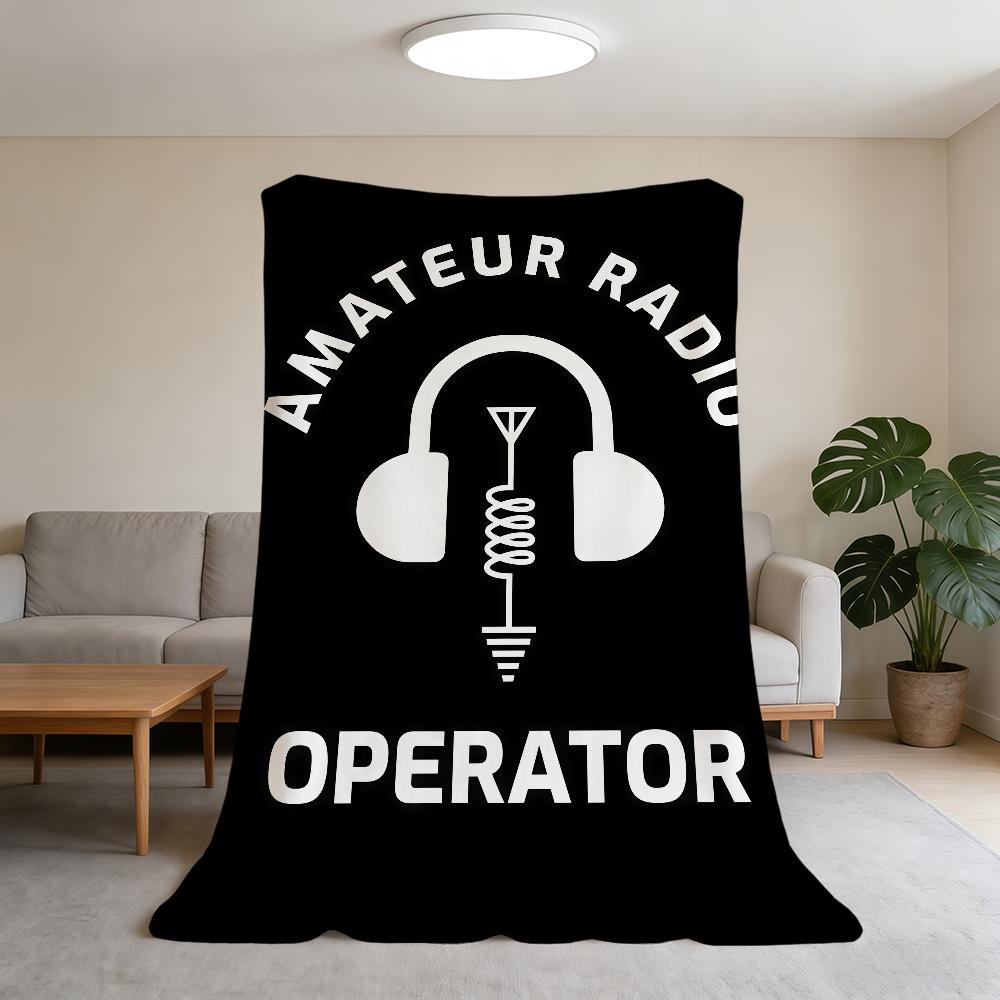 

Blanket Super Warm Hams Radio Comfortable Plush Throw Operator Blanket Child Home Sofa Amateur Bedroom Gift 75x90cm