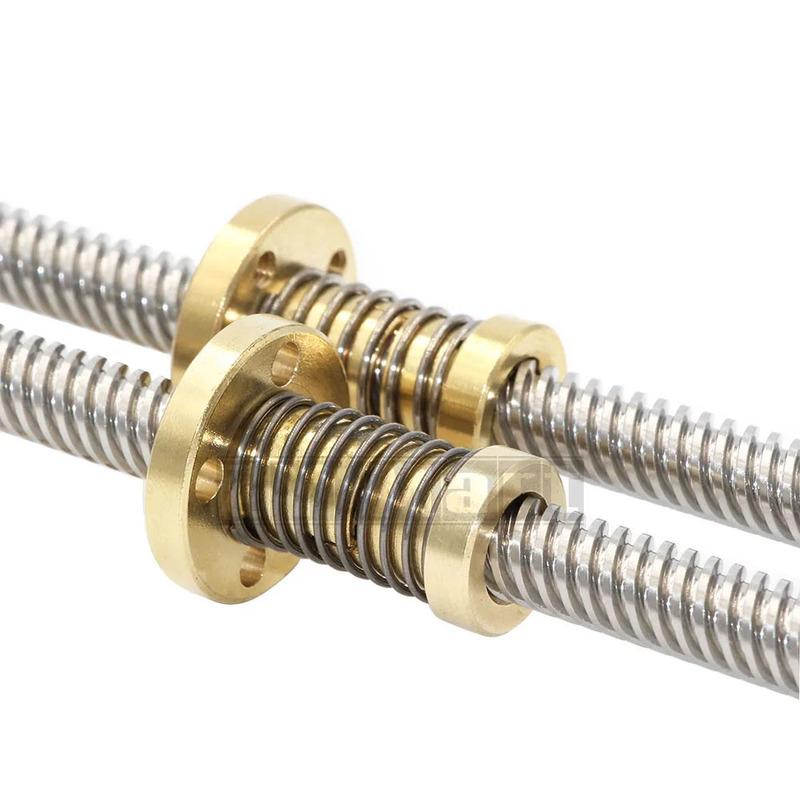 1/2/4pcs Anti-Backlash Nut TR8 Trapezoidal Lead Screw, 8mm Shaft Pitch 2mm 2/4mm Lead Linear Drive 3D Printing Components