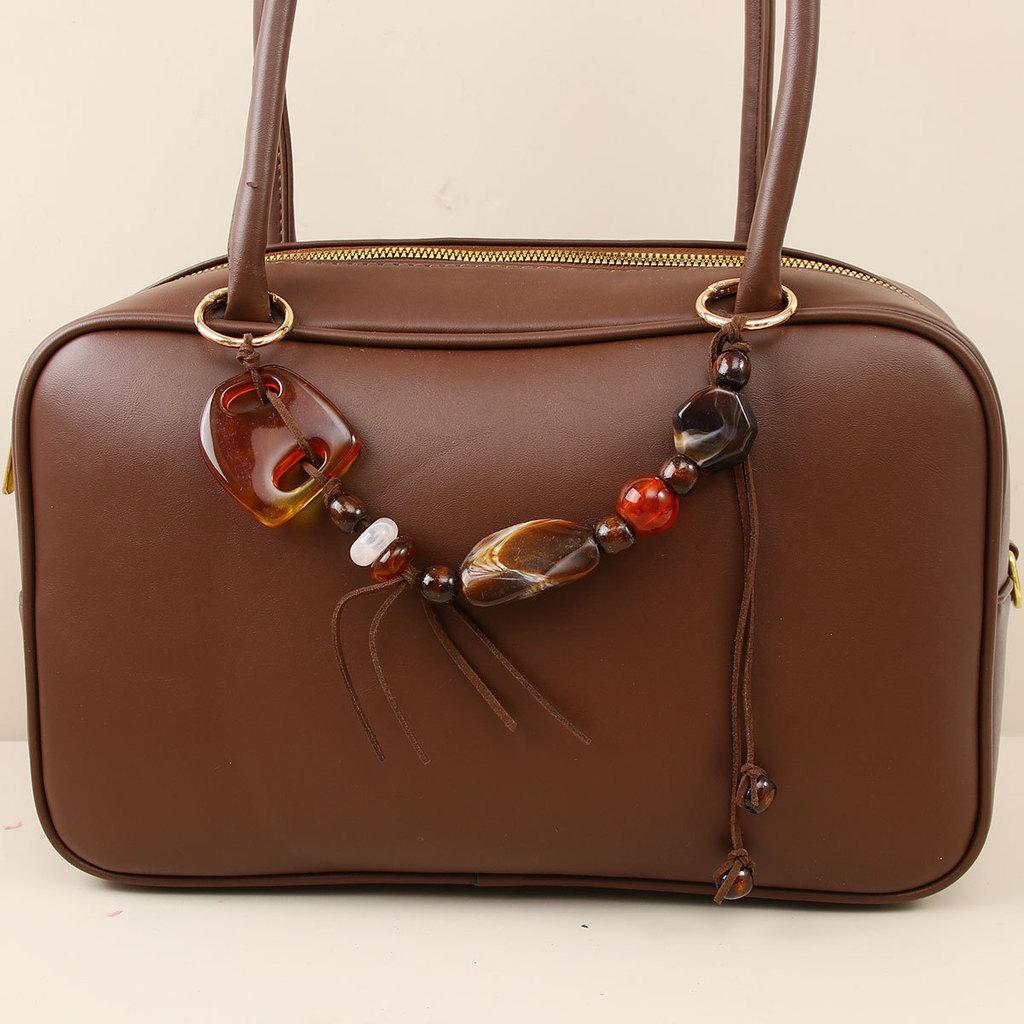 Resin Pendant Bag Charm With Handcrafted Tassels For Fashion Accessories
