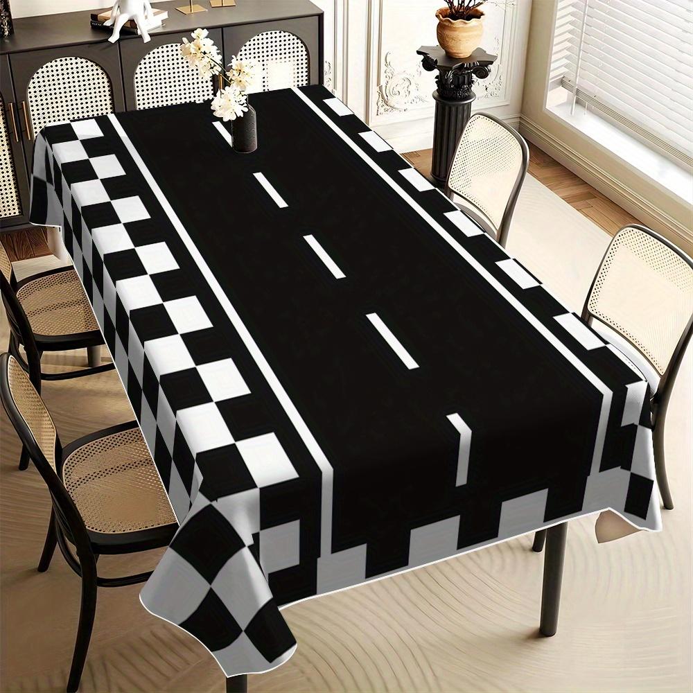 Nappes rectangulaires imperméables pour voiture de course, décoration de table, nappe réutilisable pour cuisine et salle à manger 140x200cm