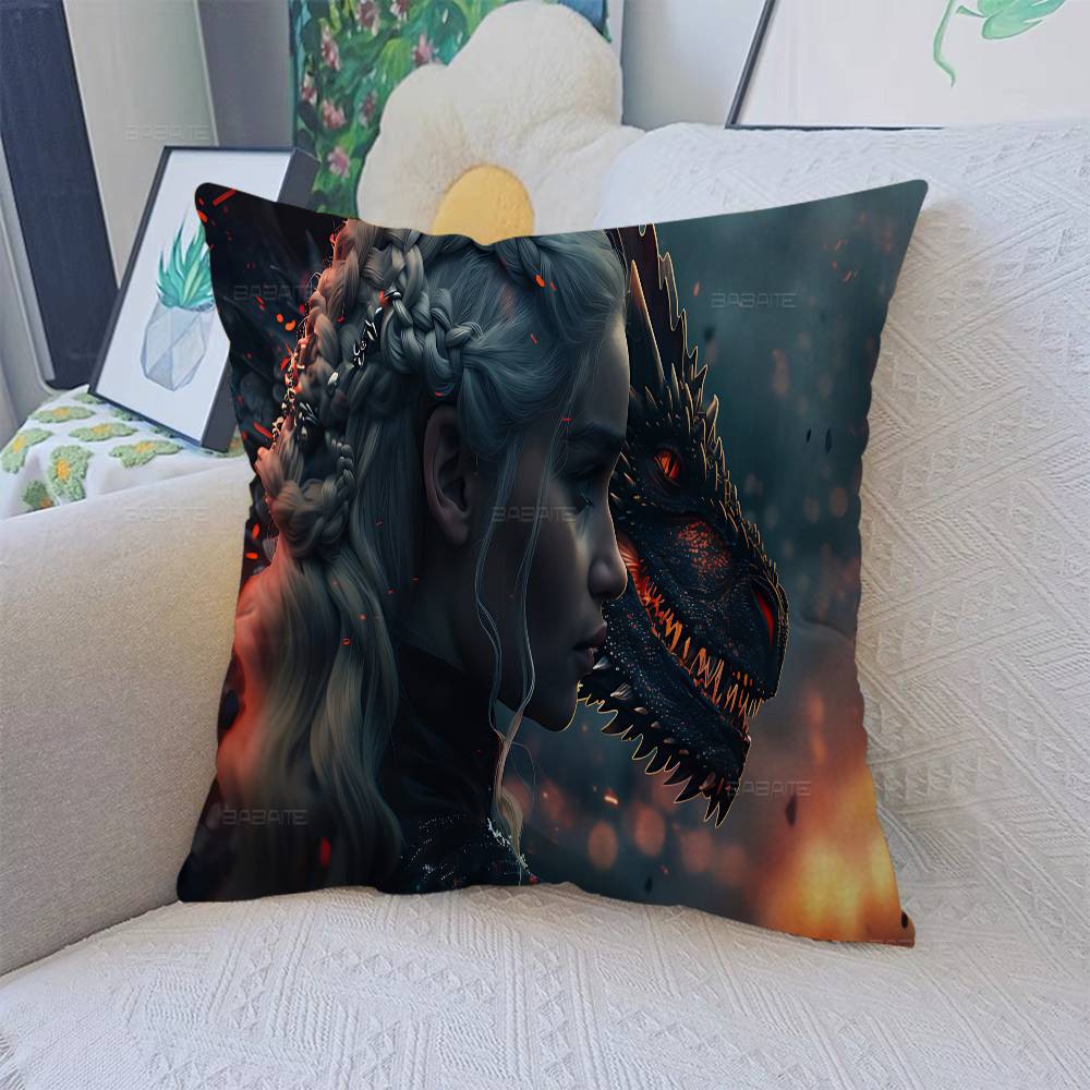 Funda de Almohada para Cojín Película G-Juego de Tronos Funda de Almohada Sala de Estar Sofá Decoración del Hogar Personalizada