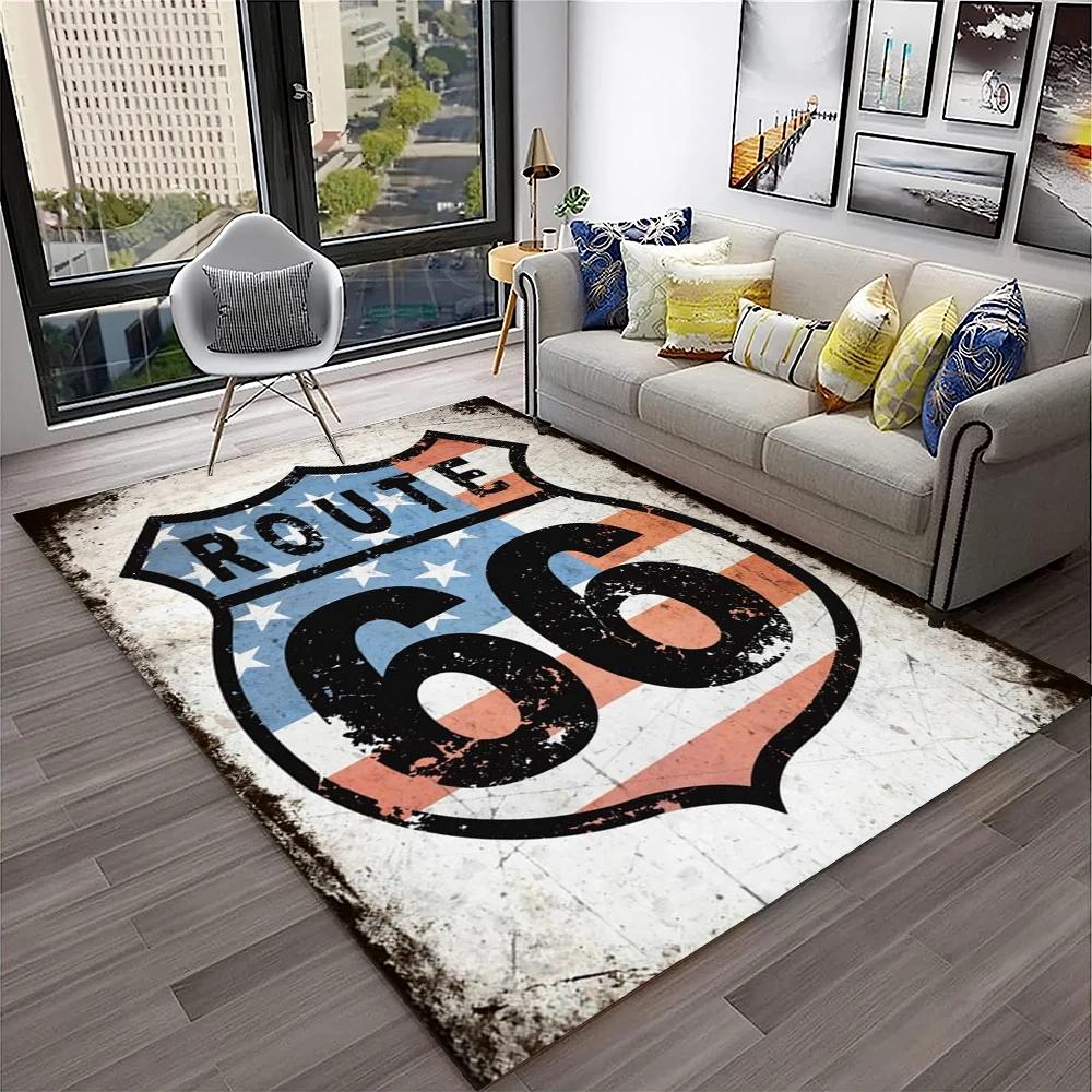 Mother Road,Historic Route 66,mãe estrada Carpet Rug for Home Living Room Bedroom Sofa Doormat Decor,Area Rug Non-slip Floor Mat