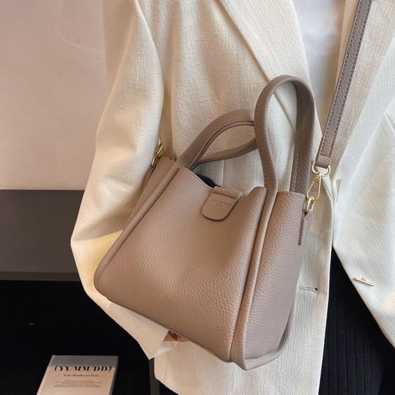 2025 New Vegetable Basket Trend Explosion Solid Color Tote Bag Versatile Messenger Bag Shoulder Bucket Bag