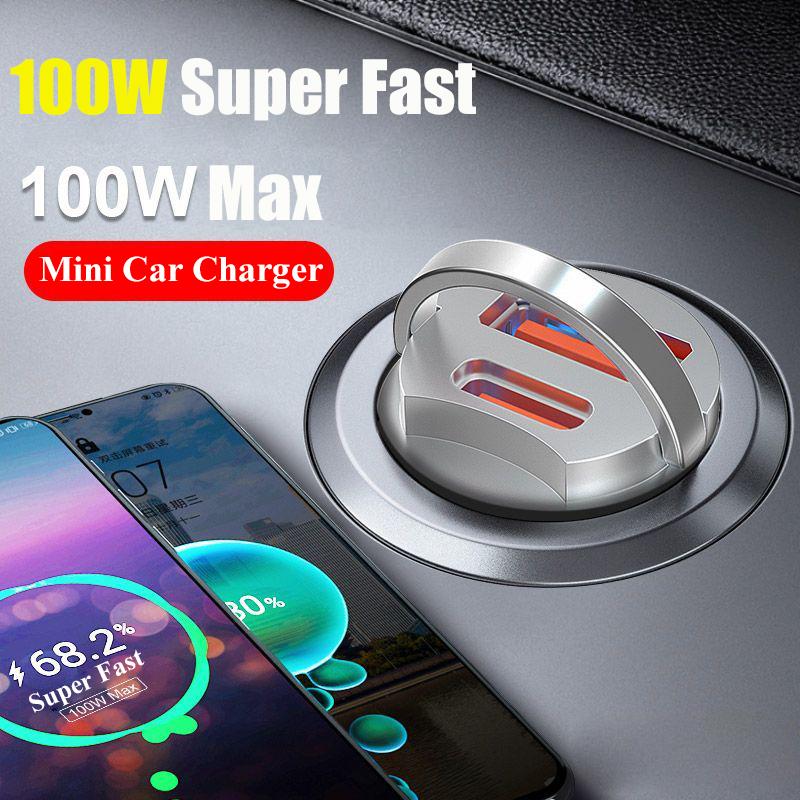 Usb C Car Charger Mini Metal Super Fast Charging Adapter Type C For Iphone 14 13 12 Pro Max 11 8 Plus Ipad Huawei Xiaomi Samsung