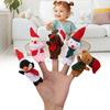 Cartoon Finger Puppet Set Plush Hand Puppets for Storytelling Early Education Soothing Doll Plush Toy Birthday Party Christmas Gifts