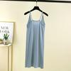 Modal Spaghetti Strap Dress Summer Sexy Sleeveless Tank Dress Solid Color Casual Camisole Dresses Mid-length Soft Sleepdress Basic Slipdress