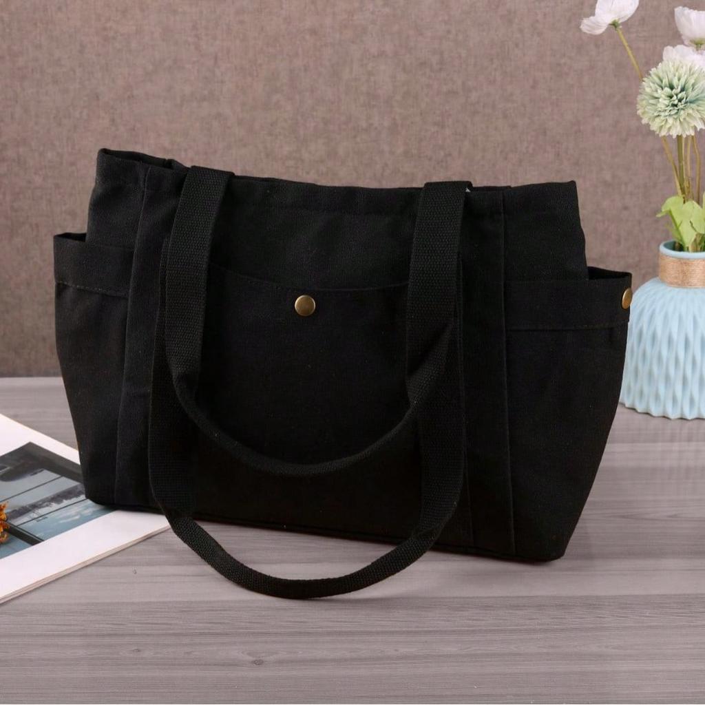 1 Stück Leinwandtasche für Damen, große Kapazität, einfache und vielseitige Tragetasche, Tote Bag, Einkaufstasche, Umhängetasche