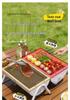 Portable Dual-Sided Charcoal Grill for Outdoor Camping & Household BBQs