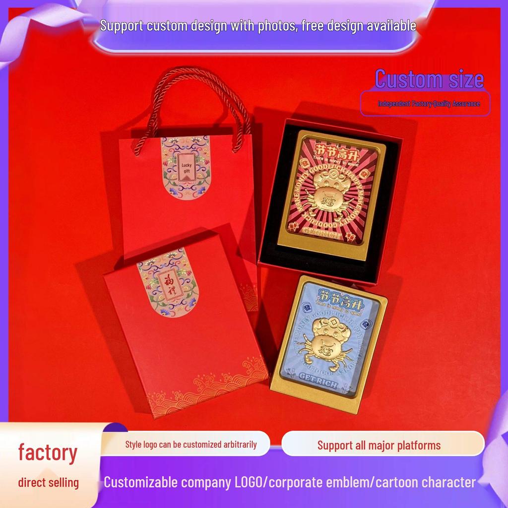 999 Pure Gold Lucky Charm Crab Ornament for Office Decoration – Symbol of Sudden Wealth