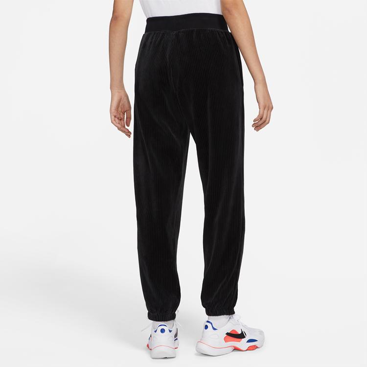 Nike Solid Color Corduroy Knit Jogger Pants Women Bottoms Black DO2914-010